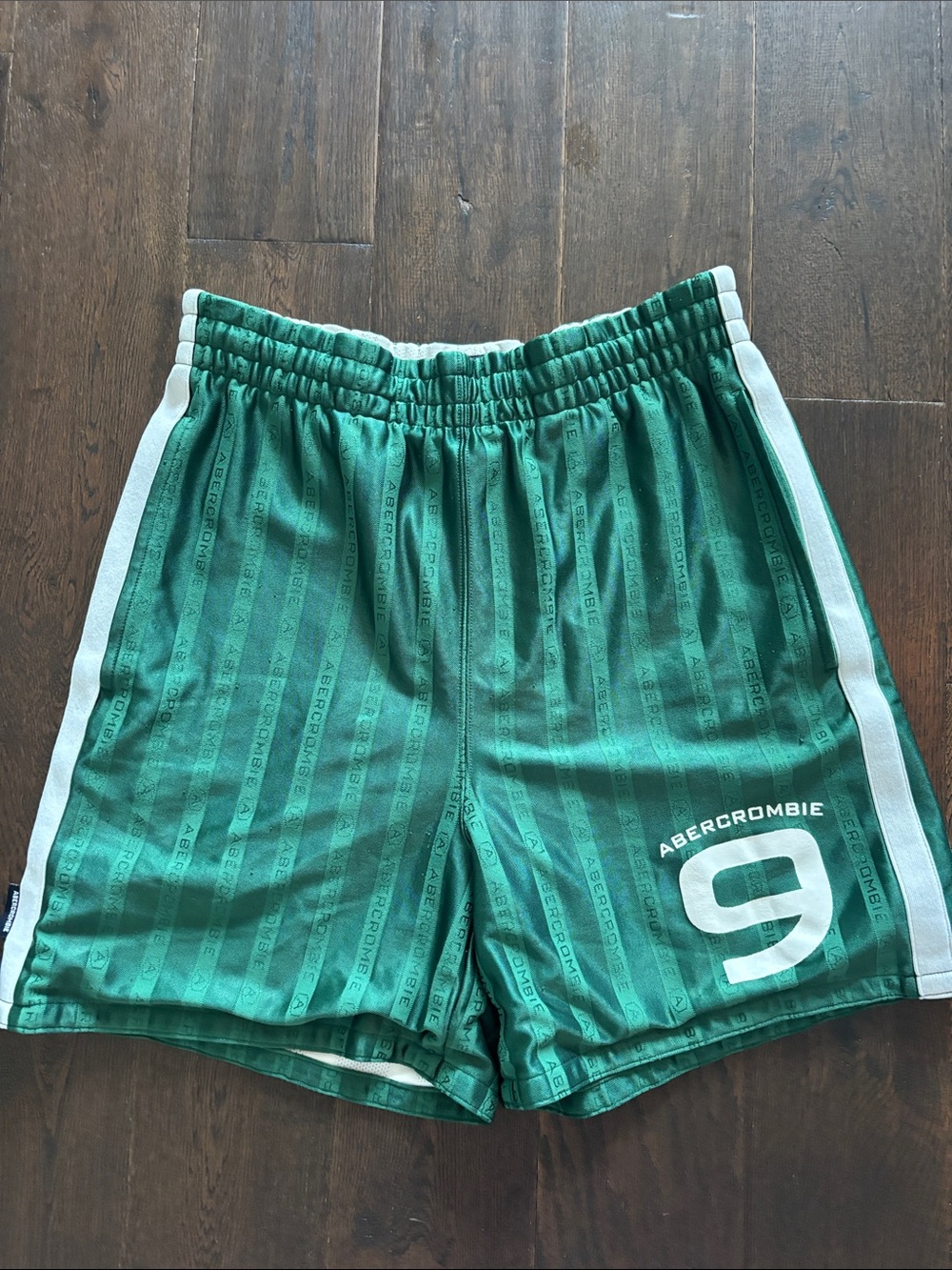Abercrombie & Fitch White Mesh Athletic Shorts